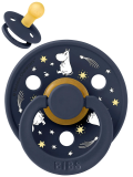 Пустышка латексная BIBS x Moomin Colour - Good Night - Deep Space, 0+ месяцев.