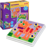 Мозаика для малышей Bondibon, 8 картинок-шаблонов, 240 фишек, BOX