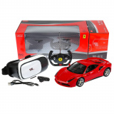 Rastar Радиоуправляемая машина Ferrari 488 GTB 1:14 с камерой и очками виртуальной реальности/масштаб 1:14