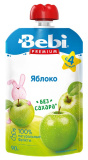 Bebi Premium Пюре Яблоко, с 4 месяцев, 90 г