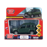 Машина металл LADA NIVA travel 12 см, двери, инерц, темно-зеленый, кор. Технопарк 415058