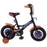 Велосипед детский 12" "Hot Wheels", цвет / черный-оранжевый