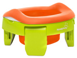 ROXY-KIDS Горшок дорожный складной с многоразовой вкладкой HandyPotty 3 в 1/цвет лайм/оранжевый