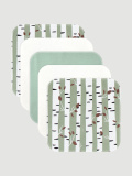 Набор платочков-слюнявчиков Mjolk Birch Trees(березы) (20см*20см)