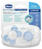 Chicco Пустышка силиконовая Physio Comfort, 2-6 месяцев, 2 штуки / цвет голубой