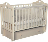 Антел Кровать детская Каролина автостенка, маятник универсальный, качалка / цвет слоновая кость