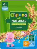 Gipopo Каша безмолочная мультизлаковая, с 6 месяцев, 180 г
