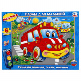 "Умка" Развивающие пазлы в рамке Машинка (6 деталей)