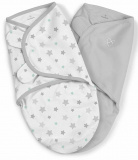 Summer Infant Конверт на липучке SwaddleMe, размер S/M / цвет серый-звездочки