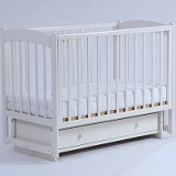 Детская кроватка маятниковая поперечная БИ 39.2 "Кубаночка-3" / белый жемчуг