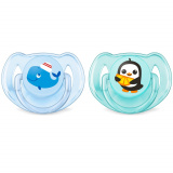Avent Пустышка Philips Classic 6-18 мес для мальчиков 2 шт