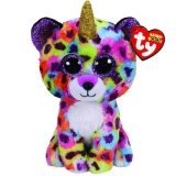 Ty Beanie Boo's Giselle - радужный леопард с рогом, 15 см