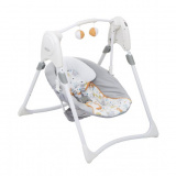 Graco электронные качели детские swing slim spaces linus / цвет серо-белый