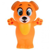  Игрушка для ванны собачка 9 см, в сетке, КАПИТОШКА в кор.2*240шт