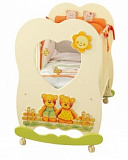 Детская кровать  Baby Expert Cuore, крем/зеленый