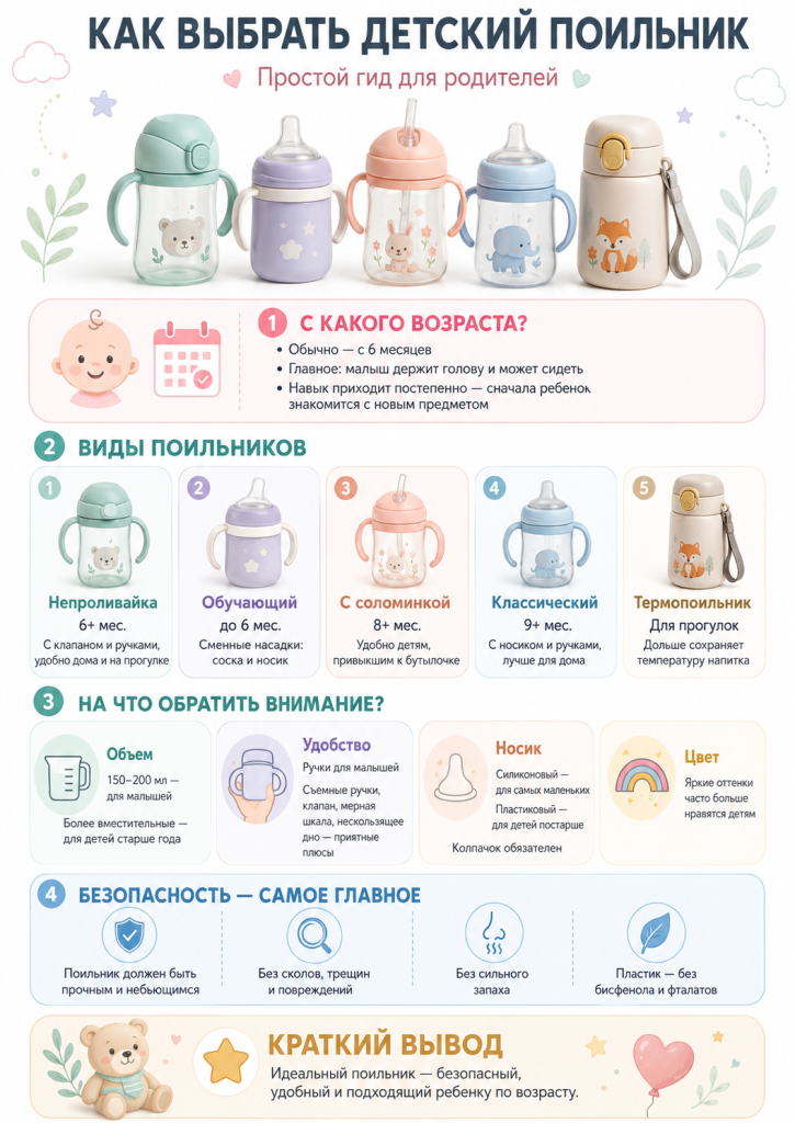 Как выбрать поильник для ребенка