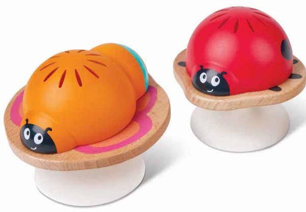 Hape Набор развивающих игрушек-погремушек "Бабочка, пчела, божья коровка"