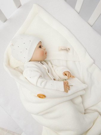 Amarobaby Конверт вязаный Pure Love Batic / цвет молочный