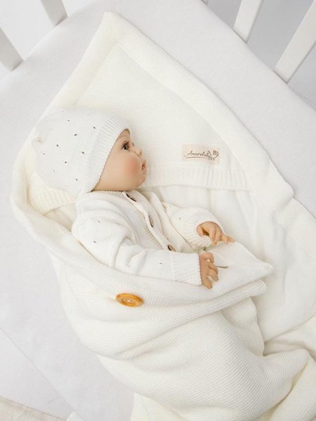 Amarobaby Конверт вязаный Pure Love Batic / цвет молочный