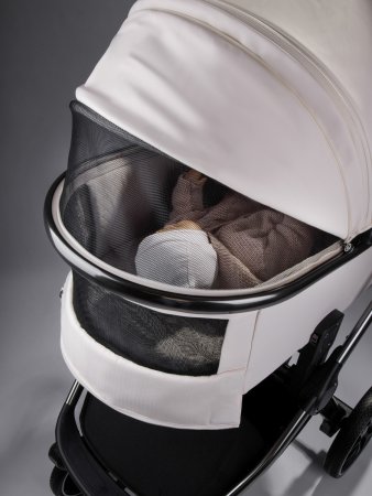 Коляска,экокожа 2в1 Amarobaby Motus Premium Ecco (молочный)