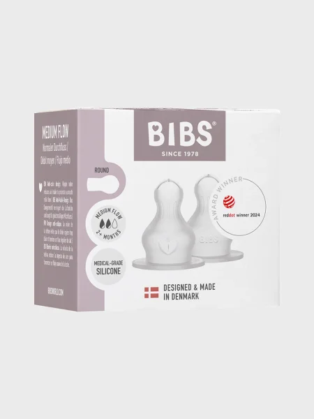 Силикон.соска для бутылочки BIBS, 2 шт.средний поток