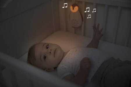 Zazu Ночник-колонка Пингвинeнок Зои + проигрыватель / цвет белый, черный