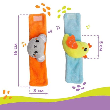 Крошка Я Браслеты-погремушки «Курочка и мышка»