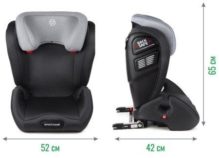 Smart Travel Автокресло Expert Fix (15-36 кг) / цвет Dark grey (темно-серый)