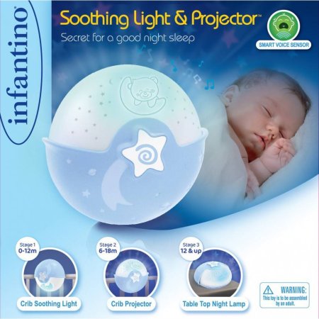 Ночник-проектор Infantino / голубой