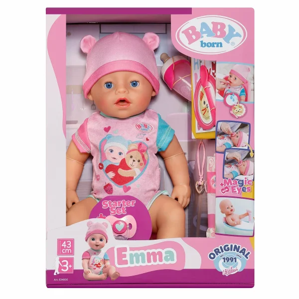 БЕБИ борн. Интерактивная кукла Эмма Бери и играй с аксессуарами 43 см. BABY born