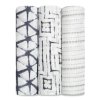 Aden&Anais Набор пеленок из бамбука Pebble shibori, 3 штуки / цвет белый, синий