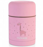 Miniland Детский термос для еды Silky Thermos 600 мл / цвет  розовый					
