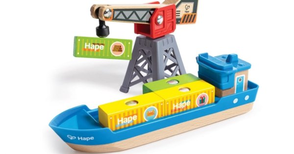Hape Деревянная железная дорога "Подъемно-погрузочная гавань", 26 элементов (Основная)