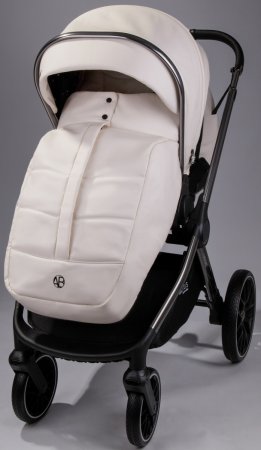 Коляска,экокожа 2в1 Amarobaby Motus Premium Ecco (молочный)