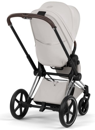 Коляска 2в1 CYBEX Priam Style Chrome Brown + спальный блок (City Grey)