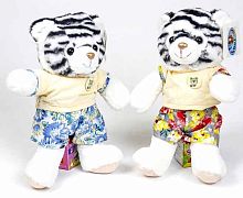 Мягкая игрушка Белый тигр в одежде					
