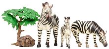 Паремо Фигурки из серии "Мир диких животных": Семья зебр, 5 предметов					