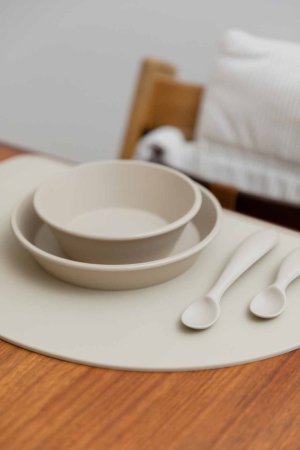 Bibs Набор тарелок с крышкой Dinner Set, 2 штуки / цвет Vanilla (ваниль)