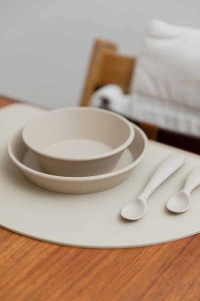 Bibs Набор тарелок с крышкой Dinner Set, 2 штуки / цвет Vanilla (ваниль)