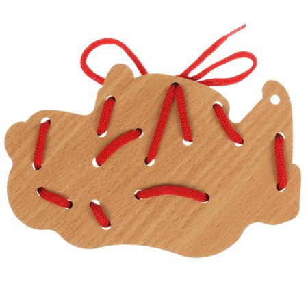 Буратино Деревянная игрушка-шнуровка Синий трактор 312830 / цвет синий