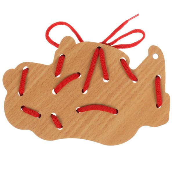 Буратино Деревянная игрушка-шнуровка Синий трактор 312830 / цвет синий