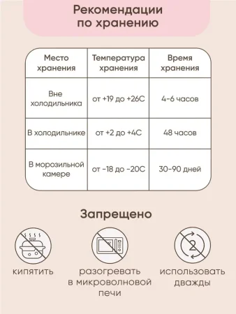 Пакеты для хранения и заморозки грудного молока Paomma150 мл, 30 шт