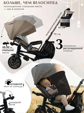 Веосипед 3-х колесный Qplay S702 NOVA DELUXE  (Jade Green)