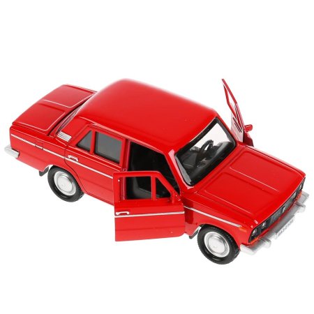 Машина металл LADA lada 2106 длина 10,5 см, инерц, красный, кор. Технопарк 415054