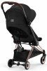 Cybex Прогулочная коляска Coya с дождевиком / цвет Sepia Black (черный), рама Rosegold (розовое золото)