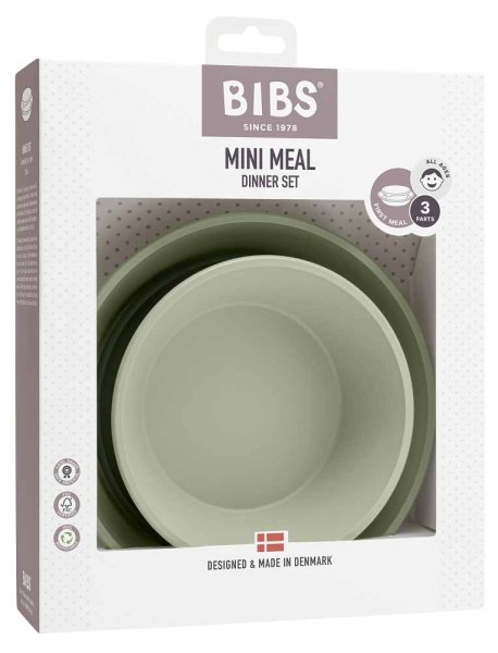 Bibs Набор тарелок с крышкой Dinner Set, 2 штуки / цвет Sage (шалфей)