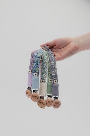 Держатель для пустышки BIBS Liberty - Chamomile Lawn - Woodchuck