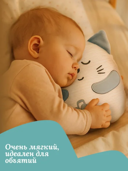 Игрушка мягкая музыкальная "Мурчащий котёнок"