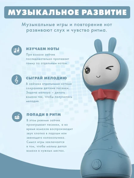 Музыкальная игрушка Умный зайка® alilo R1. Цвет: синий. 