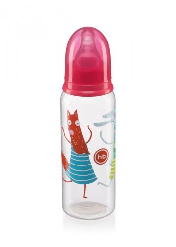 Happy Baby Бутылочка с силиконовыми сосками 250 мл, цвет / ruby